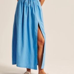 Abercrombie & Fitch Light Blue Maxi Skirt